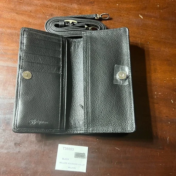 Brighton Bellaire Rockmore Wallet Black New
